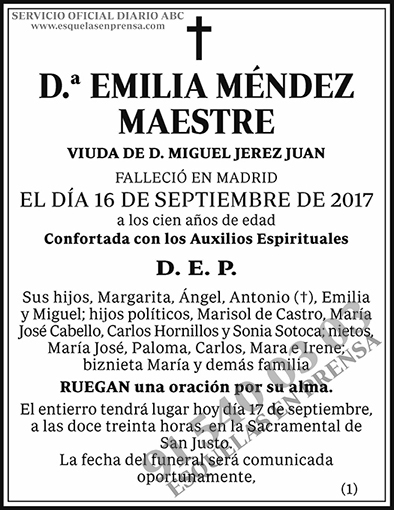 Emilia Méndez Maestre